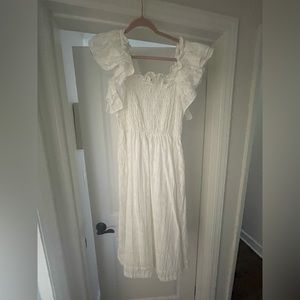 Banana Republic white midi dress